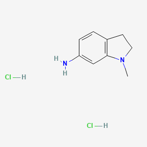 molecular formula C9H14Cl2N2 B1433359 1-Methyl-2,3-dihydro-1H-indol-6-ylamine dihydrochloride CAS No. 1414958-31-8