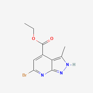 Ethyl 6-bromo-3-methyl-1H-pyrazolo[3,4-b]pyridine-4-carboxylate
