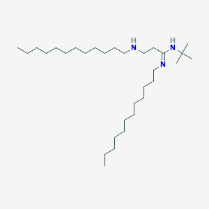 molecular formula C31H65N3 B14333619 Propanimidamide, N-(1,1-dimethylethyl)-N'-dodecyl-3-(dodecylamino)- CAS No. 105488-79-7