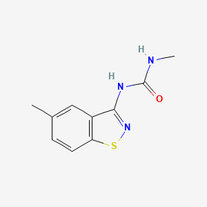 molecular formula C10H11N3OS B14333644 Urea, N-methyl-N'-(5-methyl-1,2-benzisothiazol-3-yl)- CAS No. 105777-85-3