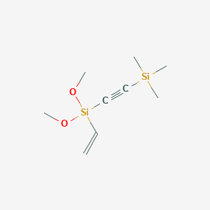 molecular formula C9H18O2Si2 B14333651 Ethenyl(dimethoxy)[(trimethylsilyl)ethynyl]silane CAS No. 104892-76-4