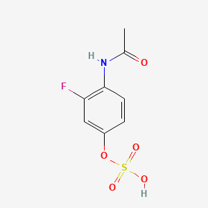 molecular formula C8H8FNO5S B14333690 Acetamide, N-(2-fluoro-4-(sulfooxy)phenyl)- CAS No. 103841-97-0