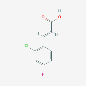 molecular formula C9H6ClFO2 B143337 2-Chloro-4-fluorocinnamic acid CAS No. 133220-86-7