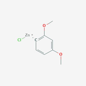 molecular formula C8H9ClO2Zn B14333720 Zinc, chloro(2,4-dimethoxyphenyl)- CAS No. 109384-40-9