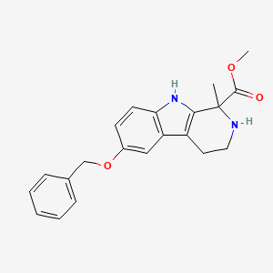 molecular formula C21H22N2O3 B14333731 Methyl 2,3,4,9-tetrahydro-1-methyl-6-(phenylmethoxy)-1H-pyrido(3,4-b)indole-1-carboxylate CAS No. 101372-77-4