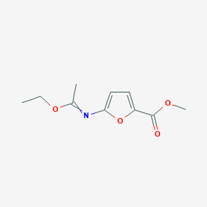 molecular formula C10H13NO4 B14333740 Methyl 5-[(1-ethoxyethylidene)amino]furan-2-carboxylate CAS No. 109830-64-0