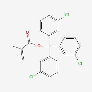 molecular formula C23H17Cl3O2 B14333753 Tris(3-chlorophenyl)methyl 2-methylprop-2-enoate CAS No. 106967-20-8