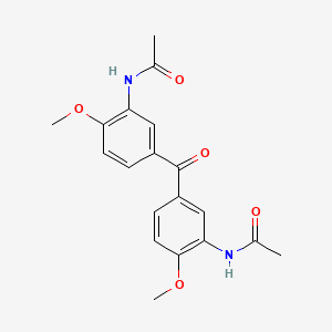 molecular formula C19H20N2O5 B14333768 N,N'-[Carbonylbis(6-methoxy-3,1-phenylene)]diacetamide CAS No. 106752-65-2