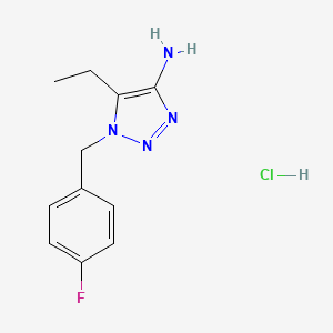 5-ethyl-1-[(4-fluorophenyl)methyl]-1H-1,2,3-triazol-4-amine hydrochloride