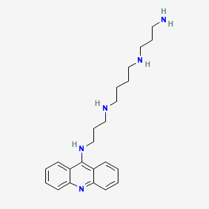molecular formula C23H33N5 B14333813 (9-Acridyl)-spermine CAS No. 101009-07-8