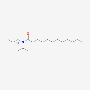 molecular formula C20H41NO B14333820 Dodecanamide, N,N-bis(1-methylpropyl)- CAS No. 106119-95-3