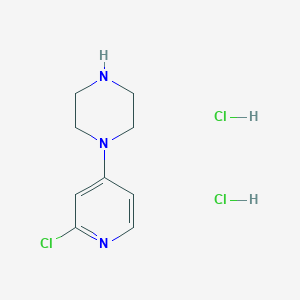 molecular formula C9H14Cl3N3 B1433384 1-(2-Chloro-pyridin-4-yl)-piperazine dihydrochloride CAS No. 1279029-86-5