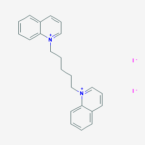 molecular formula C23H24I2N2 B14333853 Quinolinium, 1,1'-(1,5-pentanediyl)bis-, diiodide CAS No. 99218-67-4