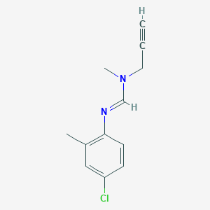 molecular formula C12H13ClN2 B14333854 N'-(4-Chloro-2-methylphenyl)-N-methyl-N-prop-2-yn-1-ylmethanimidamide CAS No. 105687-50-1