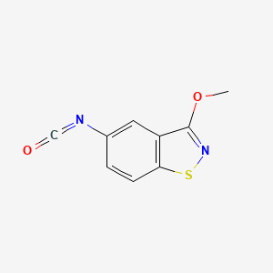 molecular formula C9H6N2O2S B14333885 5-Isocyanato-3-methoxy-1,2-benzothiazole CAS No. 104121-72-4