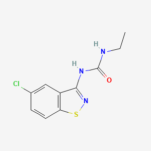 molecular formula C10H10ClN3OS B14333972 1-(5-Chloro-1,2-benzothiazol-3-yl)-3-ethylurea CAS No. 105734-61-0