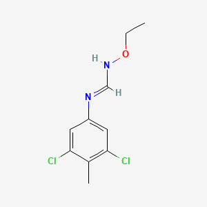molecular formula C10H12Cl2N2O B14334004 N-(3,5-dichloro-4-methylphenyl)-N-ethoxymethanimidamide CAS No. 98852-56-3