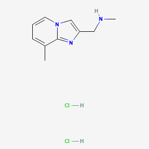 molecular formula C10H15Cl2N3 B1433401 Methyl-(8-methyl-imidazo[1,2-a]pyridin-2-ylmethyl)-amine dihydrochloride CAS No. 1187931-63-0
