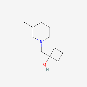 B1433403 1-[(3-Methylpiperidin-1-yl)methyl]cyclobutan-1-ol CAS No. 1394666-83-1