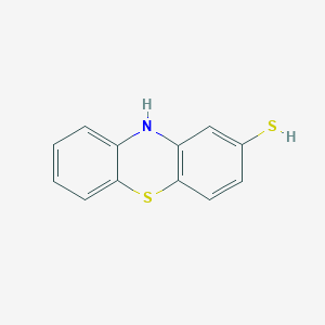 molecular formula C12H9NS2 B14334048 10H-phenothiazine-2-thiol CAS No. 99970-41-9