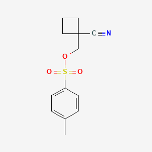 molecular formula C13H15NO3S B1433412 (1-Cyanocyclobutyl)methyl 4-methylbenzenesulfonate CAS No. 1523618-15-6