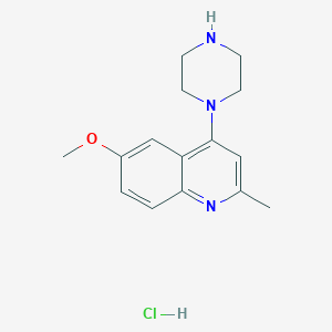 molecular formula C15H20ClN3O B1433416 6-Methoxy-2-methyl-4-(piperazin-1-yl)quinoline Hydrochloride CAS No. 1333256-88-4