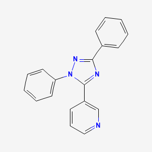 molecular formula C19H14N4 B14334165 Pyridine, 3-(1,3-diphenyl-1H-1,2,4-triazol-5-yl)- CAS No. 107177-97-9