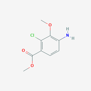 molecular formula C9H10ClNO3 B1433421 Methyl 4-amino-2-chloro-3-methoxybenzoate CAS No. 1427452-99-0
