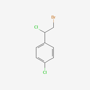 molecular formula C8H7BrCl2 B14334257 Benzene, 1-(2-bromo-1-chloroethyl)-4-chloro- CAS No. 109275-35-6