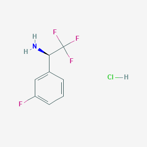molecular formula C8H8ClF4N B1433426 (R)-2,2,2-Trifluoro-1-(3-fluoro-phenyl)-ethylamine hydrochloride CAS No. 1391527-41-5