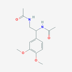 molecular formula C14H20N2O4 B14334264 N,N'-[1-(3,4-Dimethoxyphenyl)ethane-1,2-diyl]diacetamide CAS No. 110087-96-2