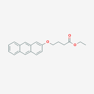 molecular formula C20H20O3 B14334358 Ethyl 4-[(anthracen-2-yl)oxy]butanoate CAS No. 105930-59-4