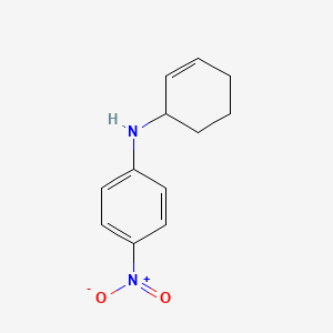 molecular formula C12H14N2O2 B14334396 Benzenamine, N-2-cyclohexen-1-yl-4-nitro- CAS No. 110228-57-4
