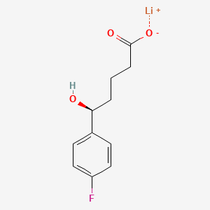 molecular formula C11H12FLiO3 B1433441 lithium(1+) ion (5S)-5-(4-fluorophenyl)-5-hydroxypentanoate CAS No. 1807901-38-7