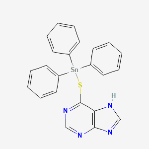 molecular formula C23H18N4SSn B14334415 1H-Purine, 6-[(triphenylstannyl)thio]- CAS No. 96692-60-3