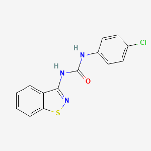 molecular formula C14H10ClN3OS B14334416 1-(1,2-Benzothiazol-3-yl)-3-(4-chlorophenyl)urea CAS No. 104121-50-8
