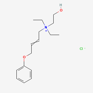 molecular formula C16H26ClNO2 B14334447 N,N-Diethyl-N-(2-hydroxyethyl)-4-phenoxybut-2-en-1-aminium chloride CAS No. 110255-04-4