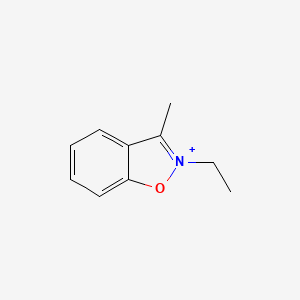 molecular formula C10H12NO+ B14334450 2-Ethyl-3-methyl-1,2-benzoxazol-2-ium CAS No. 108086-98-2