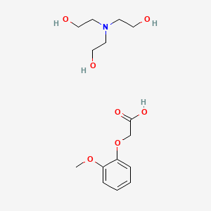 molecular formula C15H25NO7 B14334480 Ethanol, 2,2',2''-nitrilotris-, (2-methoxyphenoxy)acetate (salt) CAS No. 105377-48-8