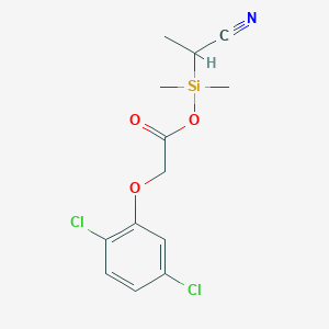 molecular formula C13H15Cl2NO3Si B14334554 Acetic Acid, (2,5-dichlorophenoxy)-, (1-cyanoethyl)dimethylsilyl Ester CAS No. 106865-04-7