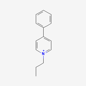 molecular formula C14H16N+ B14334593 Pyridinium, 4-phenyl-1-propyl- CAS No. 106777-11-1