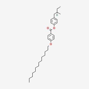 molecular formula C32H48O3 B14334629 Benzoic acid, 4-(tetradecyloxy)-, 4-(2-methylbutyl)phenyl ester CAS No. 100545-62-8