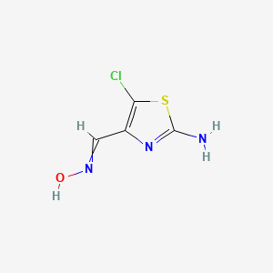 molecular formula C4H4ClN3OS B14334673 N-[(2-Amino-5-chloro-1,3-thiazol-4-yl)methylidene]hydroxylamine CAS No. 101242-18-6