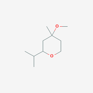 molecular formula C10H20O2 B143347 4-Methoxy-4-methyl-2-propan-2-yloxane CAS No. 133637-26-0