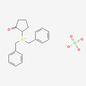 molecular formula C19H21ClO5S B14334754 Dibenzyl(2-oxocyclopentyl)sulfanium perchlorate CAS No. 111661-63-3