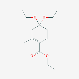 molecular formula C14H24O4 B14334826 Ethyl 4,4-diethoxy-2-methylcyclohex-1-ene-1-carboxylate CAS No. 110559-80-3