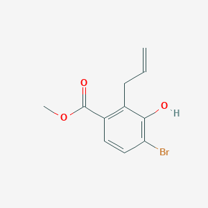molecular formula C11H11BrO3 B1433484 Methyl 4-bromo-3-hydroxy-2-(prop-2-en-1-yl)benzoate CAS No. 1798747-99-5