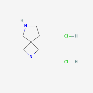 molecular formula C7H16Cl2N2 B1433485 2-Methyl-2,6-diazaspiro[3.4]octane dihydrochloride CAS No. 1795283-47-4