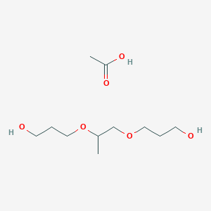 molecular formula C11H24O6 B14334884 Acetic acid;3-[2-(3-hydroxypropoxy)propoxy]propan-1-ol CAS No. 106153-16-6