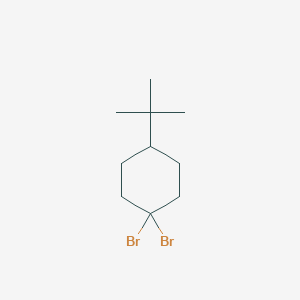 molecular formula C10H18Br2 B14334975 1,1-Dibromo-4-tert-butylcyclohexane CAS No. 105669-73-6